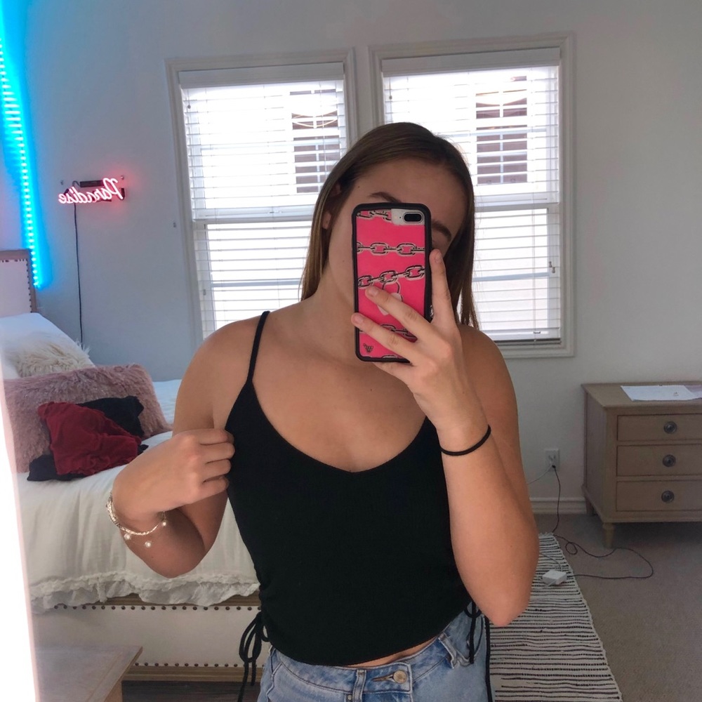 Pacsun black side tie top